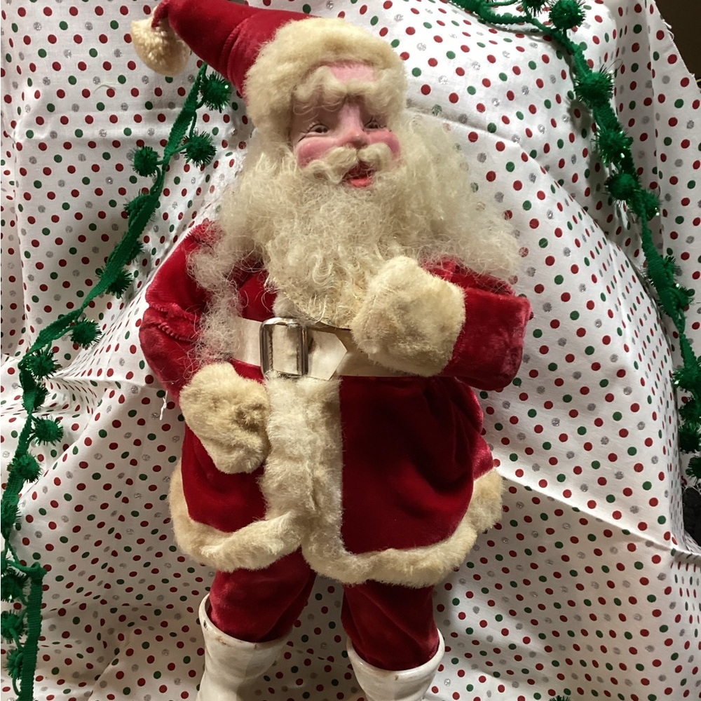 Vintage, Mid-Century Santa 14-1/2” tall.